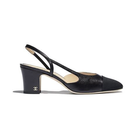 chanel slingback noir|Chanel slingback grosgrain.